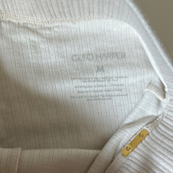 Cleo Harper x Delaney Childs Ribbed Shorts - Cream - Picture 4 of 5